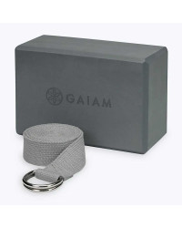 Yogablock und Gurt im Gaiam-Set